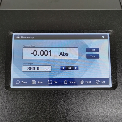 7 Zoll Kapazitives Touchscreen Spektrometer Doppelstrahl UV Sichtbares Spektrophotometer