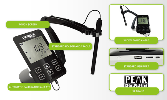 5 Zoll LCD Touch Panel Tablet pH mV Meter mit 3-Punkte-Kalibrierung und hoher Präzision