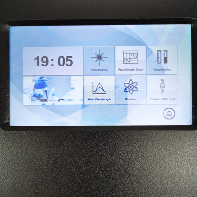7-Zoll-kapazitiver Touchscreen 1nm Doppelstrahl 190-1100nm UV-Vis-Spektrophotometer