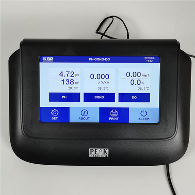 DC12V/1A Labor-Multiparameter Touchscreen Leitfähigkeit TDS Salzgehalt gelöstes Sauerstoffmesser