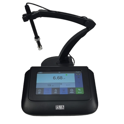 PEAK-Instrumente Benchtop-PH-Meter 6,5-Zoll-Touchscreen 3-Punkte-Kalibrierung 0-100C ATC